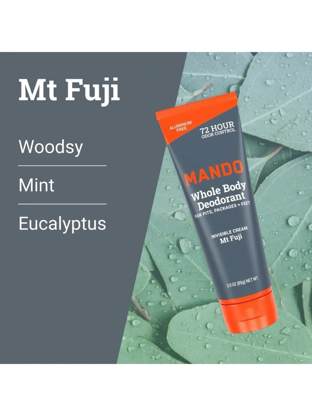 Mando Mt Fuji Invisible Cream Whole Body Deodorant 3oz